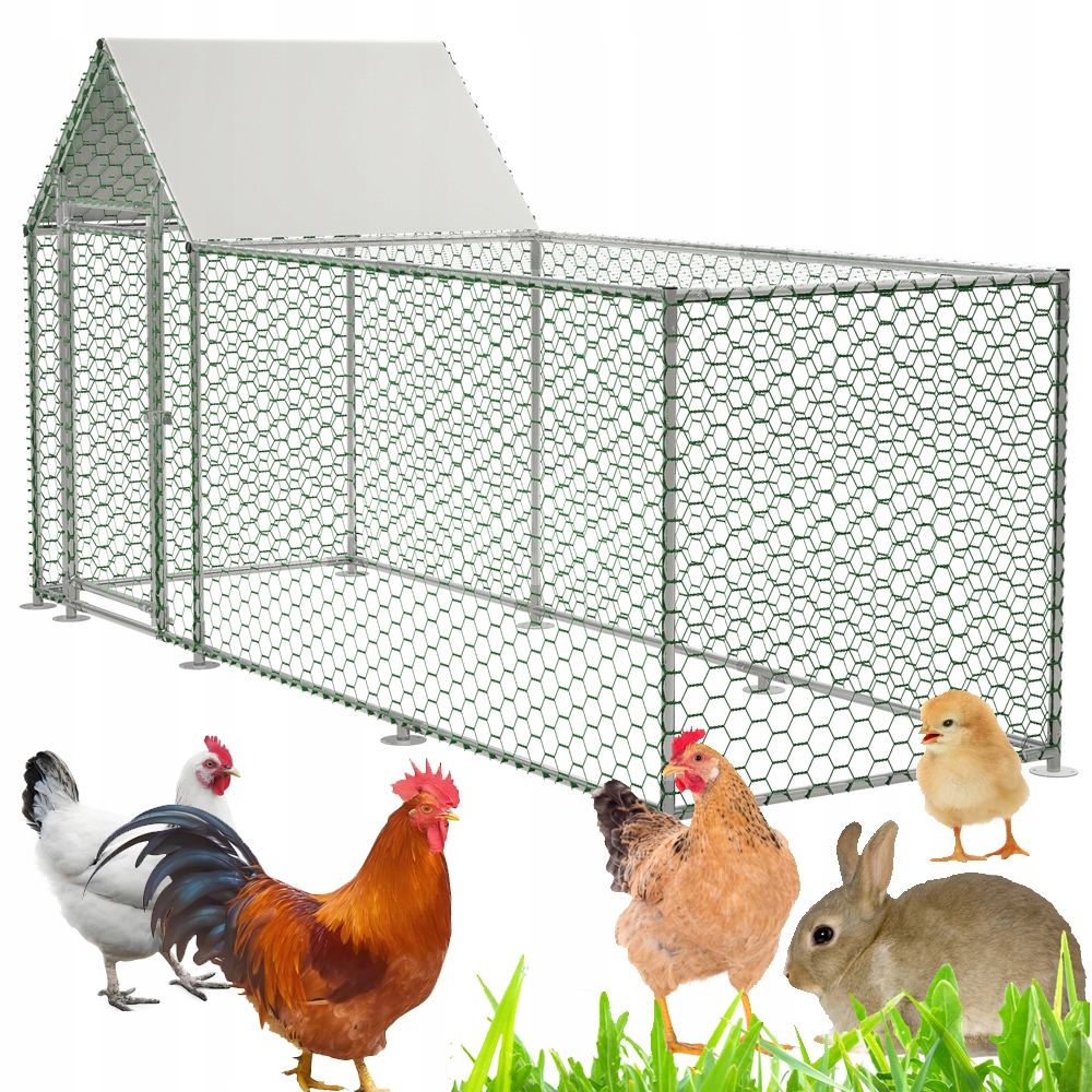 VÝBEH PRE VTÁKY KRÁLIKY SLIEPKY KUKURÍK VOLIÉRA KLIETKA FARMÁRSKA OHRADA 3x1x1,5M